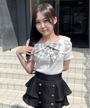 リボンレイヤードトップス