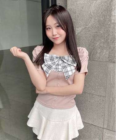 リボンレイヤードトップス