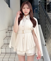 ケーププリーツシャツ