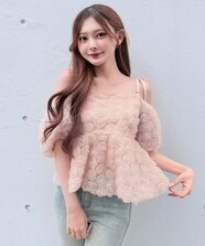 アメスリリボンフリルブラウス｜ワンウェイの通販｜&mall（アンド 