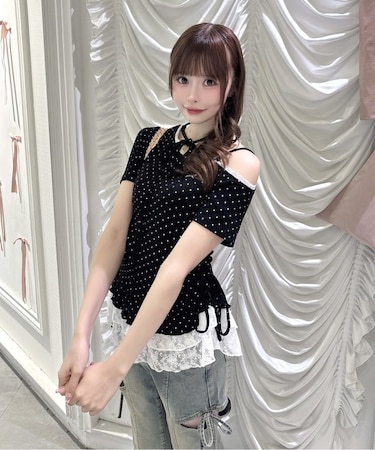 ペプラムチョーカートップス