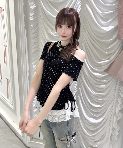 ペプラムチョーカートップス