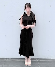 スウェットジップパーカーワンピース