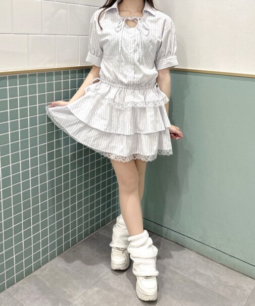 ティアードシャツワンピース