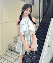ティアードミニワンピース