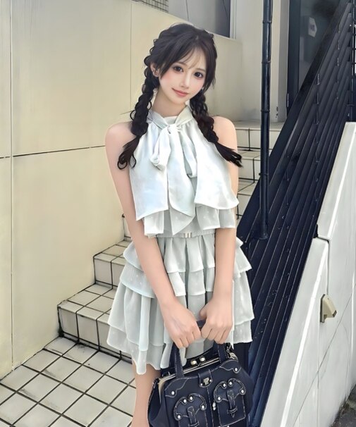 ティアードミニワンピース
