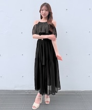 アメスリフリルレイヤードロングワンピース