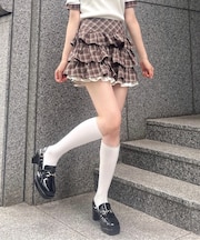 サイドリボンティアードスカート