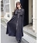 ロングレイヤードフロントジップワンピース