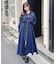 ロングレイヤードフロントジップワンピース
