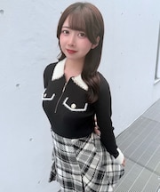 チェーンカラーZIPニット