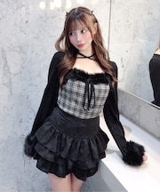 ファー付きボレロ風トップス