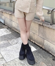ニットショートパンツ