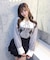 アーガイルレイヤードニット