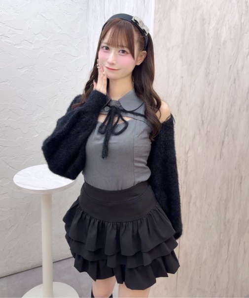 フェザーボレロアンサンブルカーデ