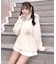 ファー付きニットパーカー