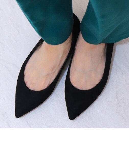 【サステナブル】ポインテッドトゥプレーンフラット
