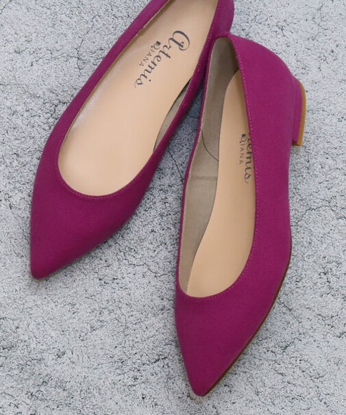 【サステナブル】ポインテッドトゥプレーンフラット 