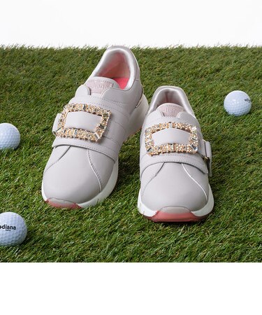 【+dianaGOLF】ビジューバックルゴルフシューズ