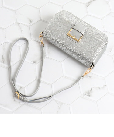 ストラップ付属3WAYスパンコールミニショルダーバッグ