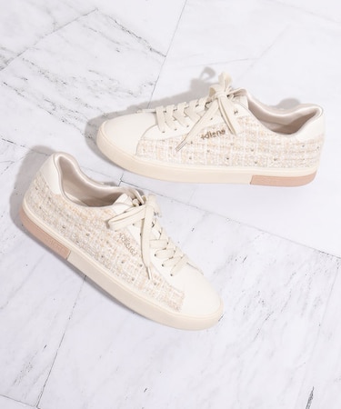 スタッズ付きツイードスニーカー