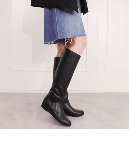 インヒールロングブーツ