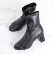 つま先切替ストレッチショートブーツ