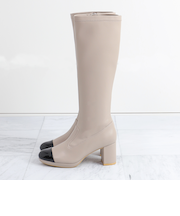 つま先切り替えストレッチロングブーツ