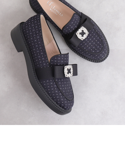 ビジューリボン 厚底ローファー｜アルテミスバイダイアナの通販｜&mall