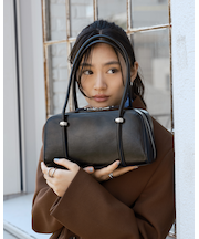 ロングハンドル 横長ボストン