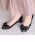ビッグリボンローヒールパンプス