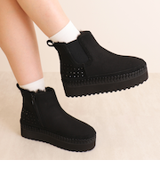 【軽量】厚底フェイクムートンブーツ