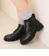 厚底ダブルベルトショートブーツ