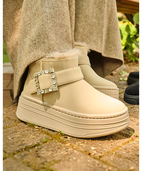 軽量】厚底エコファーブーツ｜アルテミスバイダイアナの通販｜&mall