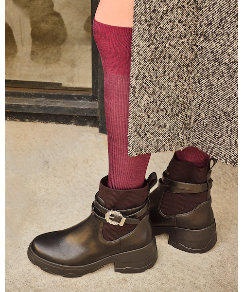 軽量】クリスタルバックル ショートブーツ｜アルテミスバイダイアナの