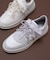 【軽量】パールリボン付きコートスニーカー