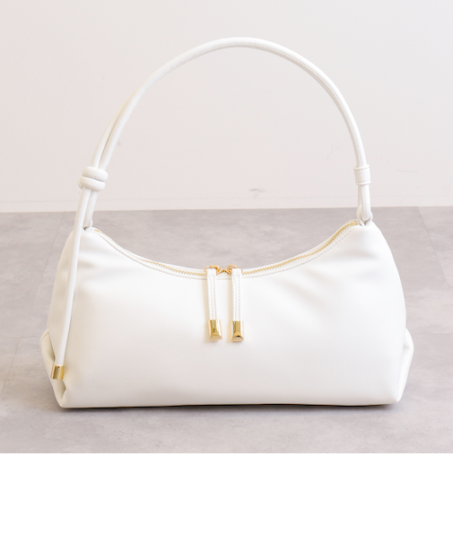 ダブルファスナー ワンハンドルバッグ