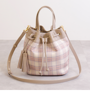 ショルダーベルト付属　2WAYナイロン巾着バッグ