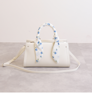ショルダーベルト付属 2WAYスカーフリボンバッグ