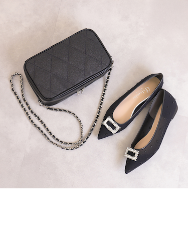 ラメキルティング ミニショルダーバッグ