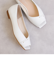 【片足150g】軽量 オープントゥフラットシューズ