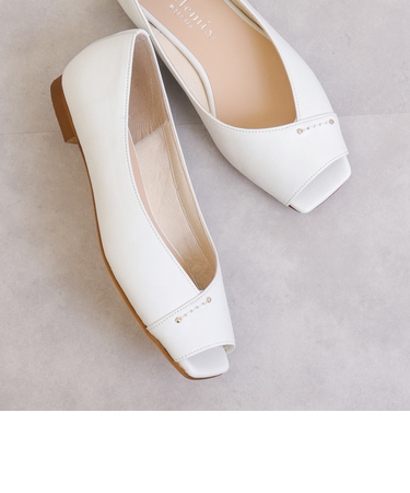 【片足150g】軽量 オープントゥフラットシューズ