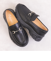 軽量厚底　スニーカーソールビットローファー