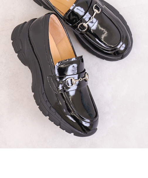 軽量厚底 スニーカーソールビットローファー