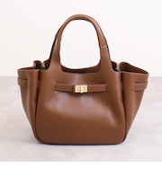 ショルダーベルト付属2WAY　ベルトデザインミニトート