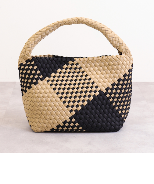 インナーポーチ付属ナイロンメッシュワンハンドルバッグ