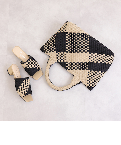 インナーポーチ付属ナイロンメッシュトートバッグ