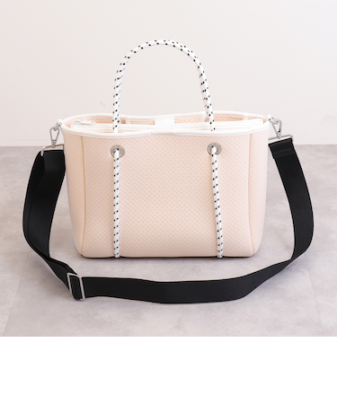 ポーチ付き　ショルダーベルト付属2WAYネオプレントートバッグ