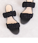 ダブルストラップフラットミュールサンダル