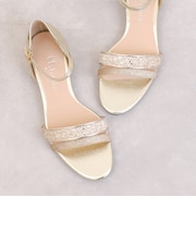 グリッターラメフラットサンダル